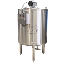 Cuve de mélange en acier inoxydable monocouche (qualité 304) ; Équipement de mélange et de brassage vertical, cuve de mélange de liquides de qualité alimentaire