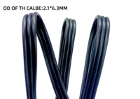 Câble AV audio et vidéo de haute qualité de 1.5m DC à 3rca stable haute vitesse durable couleur noire
