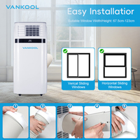 Climatiseur électrique portable 18000-24000 BTU pour voiture avec télécommande et fonction de refroidissement/chauffage