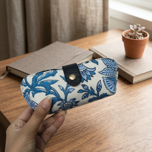 Wholesale Handmade Polyester/Cotton/Metallic Discharge Printed Plain Dyed 80g Fabric Sunglasses Goggles <b>Eyeglasses</b> Cases Pouches - Product Image 3
