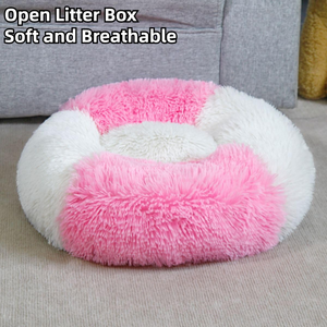Lit pour chat en fourrure synthétique super douce et longue, écologique, pour l'hiver, pour chats, chiens, petits animaux, luxueux, rembourré d'éponge - Product Image 5