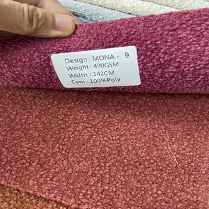 New Design Chenille Sofa Fabric For Furniture Solid Textile Granular Sensation Performance Fabric Sofa