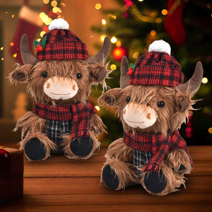 Internet Celebrity Highland Cow Plush Doll Creative Christmas Decorations Ornament Vintage Christmas Decorations - Product Image 3