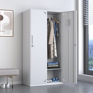 현대적인 디자인 금속 로커 캐비닛 옷장 사무실 가구 가정용 강철 문 패널 스타일 침실 가구 - Product Image 1