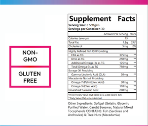 Etiqueta personalizada OEM compatible con la salud del corazón y el cerebro Aceite de pescado Omega 3 Cápsula blanda Omega + Cúrcuma 5 en 1 - Product Image 4