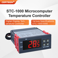 Termostat universal pemanas dan pendingin STC-1000 STC-3000 12V 24V 220V pengontrol suhu inkubator
