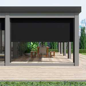 Waterproof Zipscreen Zipper Auto Patio Sunscreen Sunshade Outdoor <strong>Adjustable</strong> Window Awning <strong>Blinds</strong> Outdoor Rolling Screens - Product Image 1