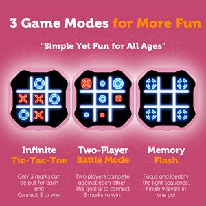 3 Trong 1 Điện Tử Tic Tac Toe Trò Chơi Kỹ Thuật Số Tic Tac Toe Bolt Trò Chơi Với Chế Độ Im Lặng Học Tập Di Động Đồ Chơi Quà Tặng - Product Image 4