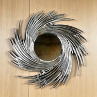Assiette de Présentation Luxe Européenne Effet Tournoyant Or et Argent Électroplaqué en Plastique – Plateau Décoratif pour Fêtes