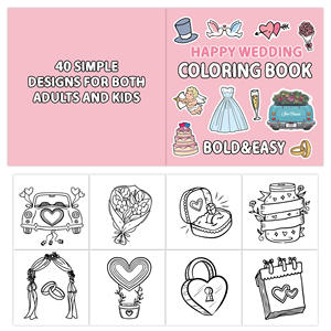 Livre de coloriage de mariage OEM personnalisé de 40 pages en gros pour enfants impression de livres de <span class=keywords><strong>dessin</strong></span> à colorier pour enfants - Product Image 5