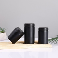 Botol Kaca Bulat Datar Berwarna Hitam Doff 1oz 2oz 3oz 4oz 6oz Dengan Tutup Pengaman Anak Grosir