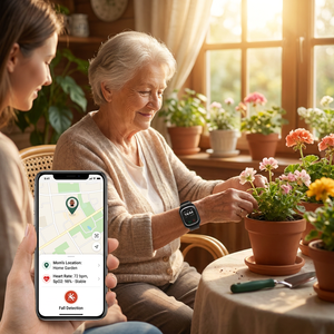 นาฬิกาอัจฉริยะสำหรับผู้สูงอายุ ระบบติดตาม GPS พร้อมสายรัดข้อมือ รองรับการโทรผ่านเครือข่าย 4G LTE ป้องกันการพลัดหลงสำหรับผู้ป่วยภาวะสมองเสื่อม พร้อมระบบ Geo-fencing แบบเรียลไทม์ - Product Image 5