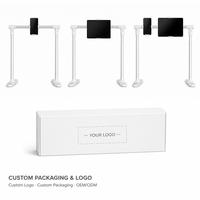 Support de téléphone pour lit d'hôtel commercial, réglable de 55 à 92 cm, en alliage d'aluminium, support de tablette 10 kg, 360° °   Rotation pour la chambre d'hôtes et le bureau (vente en gros)