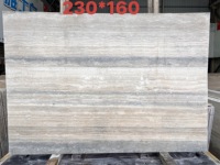 Dalles de travertin argenté italien Dougbuild pour comptoirs de cuisine, crédences et murs de salle de bain – Personnalisables en usine