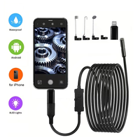 Caméra endoscopique avec lumière, outils de boroscope HD 1920P avec 8 lumières LED réglables, caméra endoscopique semi-rigide pour téléphone IP67