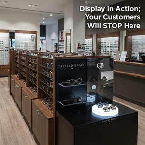 Espositore di Lusso in Acrilico per Occhiali con Illuminazione LED, Vetrina per Occhiali da Sole, Mobile per Ottica, Espositore per Orologi e Gioielli, Rack per Boutique, POS OEM - Product Image 2