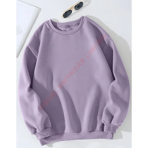 <b>Women</b> Oversized Fleece Sweatshirt Custom Logo Wholesale Plain Cotton <b>Women</b> Pullover Sweatshirt for Winter Fashion - Product Image 2
