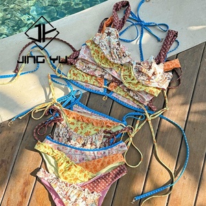 OEM Beachwear Bohemian Print Swimsuit Adjustable Swimsuit High Quality Environmentally Friendly Nylon <b>Bathing</b> Suits - Product Image 1