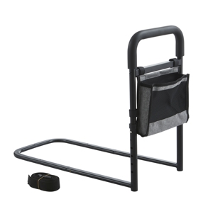 Vente en gros ICARE Accoudoir de lit en acier au carbone noir pour usage domestique, pour personnes âgées, avec poche de rangement et main courante, garantie 1 an - Product Image 5