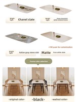 Table à manger en bois ovale de 6 places de Style rétro français nordique avec des chaises ensemble de meubles de cuisine pour le dîner à la maison de Restaurant