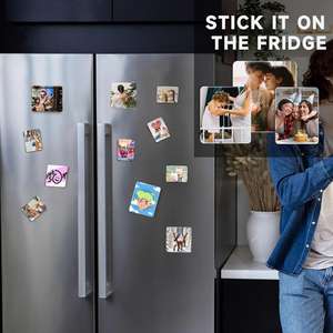 Magnétique de réfrigérateur personnalisé en caoutchouc, design moderne et écologique, forme carrée, sublimation, bricolage, cadeau d'anniversaire, usage domestique - Product Image 6