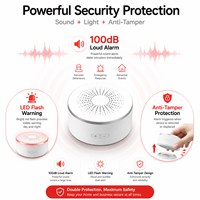 Sirène de sécurité sans fil 100 dB, alarme sonore et lumineuse, dispositif d'avertissement, système d'alarme intelligent Zigbee WiFi Tuya pour la maison, le bureau, l'hôtel