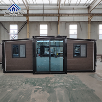 Luxuriöses 20ft 40ft Modernes Strukturiertes Erweiterbares Stahl-Containerhaus 2 Schlafzimmer Vorgefertigte Modulare Villa Wohnzimmer Marmor-Lagerhaus