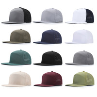 Casquette de sport perforée découpée au laser à 5 panneaux avec logo personnalisé, imperméable, séchage rapide, pour marque privée