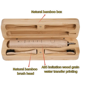 Vente flash - <span class=keywords><strong>Brosse</strong></span> à dents sonique portable pour les voyages, 5 vitesses, avec tête en <span class=keywords><strong>bambou</strong></span> biodégradable et boîte - Product Image 5