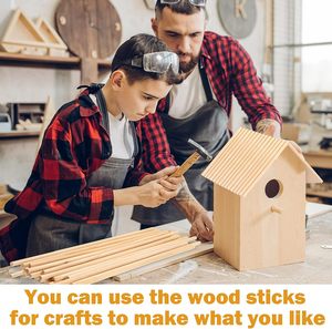 Tùy chỉnh chưa hoàn thành vòng gỗ chốt cho hàng thủ công thông dài gỗ Stirrer Stick - Product Image 5