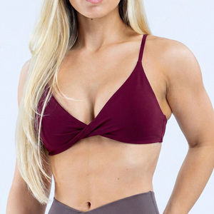 חזיית ספורט CIYING דגם טוויסט קדמי ללא תפרים, תמיכה גבוהה, גב פתוח עם רצועות, חזיית יוגה צמודה לנשים - Product Image 3