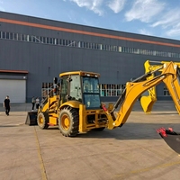 Backhoe Loader Hemat Biaya Terintegrasi Excavator Loader Ringkas Tugas Berat Pasokan Langsung Pabrik