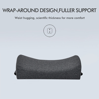 Coussin de soutien lombaire en mousse à mémoire de forme pour siège de bureau ou de voiture avec sangle