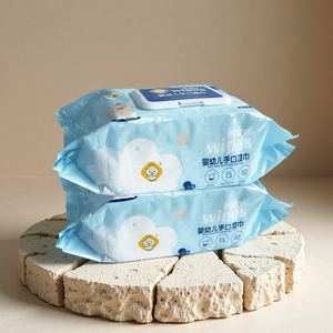 ผ้าเช็ดทำความสะอาดมือและปากเด็กแบบใช้แล้วทิ้ง ดีไซน์ใหม่ เป็นมิตรต่อสิ่งแวดล้อม ผลิตจากผ้าไม่ถักทอ หนา 65GSM ไม่มีกลิ่น ขนาดใหญ่พิเศษ 80 ชิ้น - Product Image 5