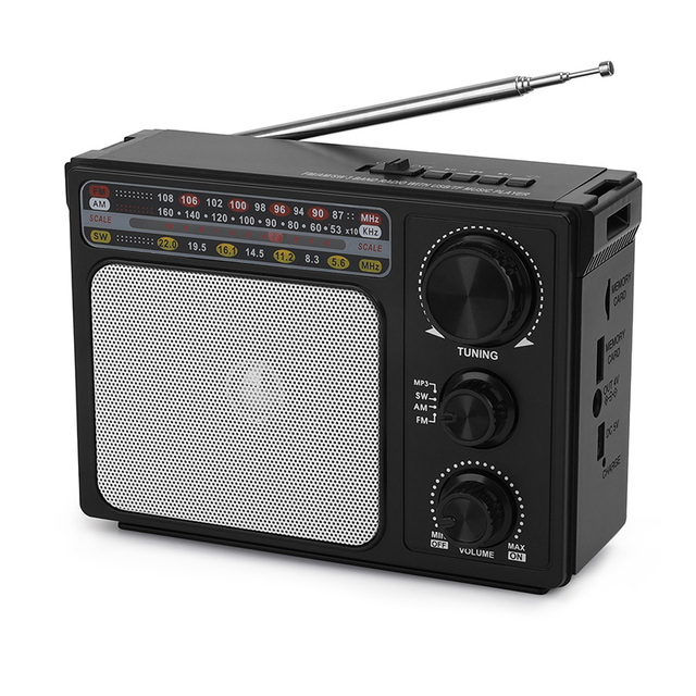 MLK-8106 Top Selling Am Fm Sw 3 Band Vintage Retro Radio Rechargeable Radio with Usb Port