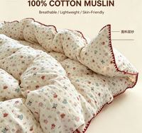 Parure de lit 4 pièces en coton tissé 100 %, tailles variées (1,5 m, 1,8 m), avec draps plats et housses de matelas, vente en gros pour la maison