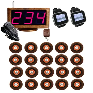 Host LED Display Receiver 433.92 Frequency Wireless Calling System Waiter Call Button With Fast Food Restaurant Pager