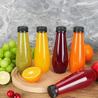 Bouteilles en plastique rondes transparentes PET jetables sans BPA de 350 ml avec étiquette personnalisée MAYSURE pour sodas et boissons énergisantes