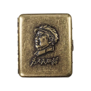 EA451 Vente en gros étui à 20 cigarettes moyen vintage <span class=keywords><strong>Mini</strong></span> étui de rangement de luxe pour hommes Relief tridimensionnel avec support à cigarettes - Product Image 5