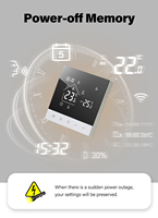 Termostato Inteligente WiFi con Pantalla Táctil, Controlador de Temperatura Ambiente Programable, Control por Voz, Monitoreo Remoto para Calefacción por Suelo Radiante