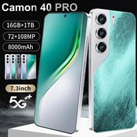Smartphone Camon 40 Pro Laris 2025 Layar HD 6.8 Inci 16GB+1TB Android 14 Terbuka Kunci Kamera 108MP Ponsel 5G 8000mAh