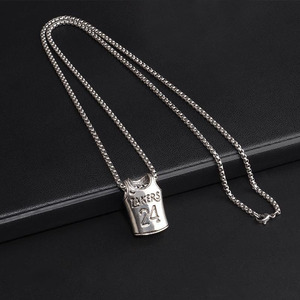 Collier pendentif Alloy Lakers Jersey 24/23, bijoux de basket-ball hip-hop pour hommes - Product Image 5