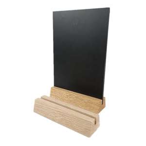 <span class=keywords><strong>Pizarra</strong></span> de escritorio <span class=keywords><strong>A4</strong></span> de madera de doble cara, <span class=keywords><strong>pizarra</strong></span> pequeña de mesa de madera rústica vintage - Product Image 1