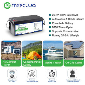 MSFCLUA Batería de Litio Ferrofosfato (LiFePO4) de 25.6V 24V, 50Ah 100Ah 120Ah 150Ah, Paquete de Baterías de Iones de Litio - Product Image 5