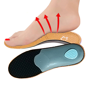 Semelles orthopédiques en <span class=keywords><strong>cuir</strong></span> pour chaussures orthopédiques, soutien de la voûte plantaire pour pieds plats, pour hommes et femmes, semelles pour chaussures de ville HA00842 - Product Image 6