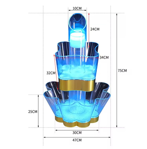 Cubo de Hielo LED Iluminado de Acrílico de Doble Capa, Recargable, Luminoso, para Fiestas, Venta al por Mayor de Fábrica, Estilo Art Deco - Product Image 5