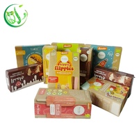 Caja de Helado Desechable, Ecológica, Biodegradable y Reciclable con Laminado Brillante y Recubrimiento UV, Caja de Cartón de Tamaño Personalizado