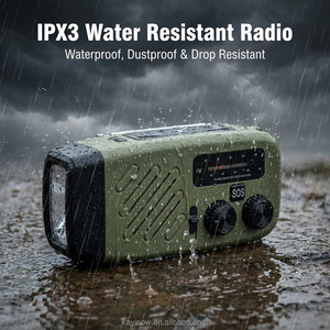 <span class=keywords><strong>Radio</strong></span> météo d'urgence <span class=keywords><strong>portable</strong></span>, dynamo solaire AM FM WB, lampe de poche, alarme SOS, <span class=keywords><strong>radio</strong></span> de survie étanche pour la maison, le camping, la randonnée - Product Image 3