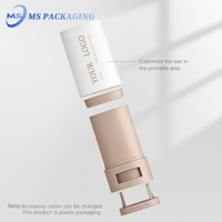 Flacon vide ovale transparent pour déodorant en stick avec bouchon à clapet personnalisé, 20g, pour gel