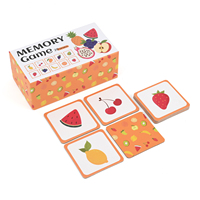 Conception de dessin animé avec impression personnalisée Éducation Jeu d'association de mémoire Cadeaux d'apprentissage de cartes Jeu de mémoire pour enfants